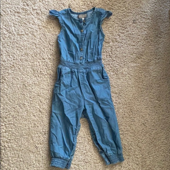 Girl Chambray jumpsuit - Picture 1 of 4